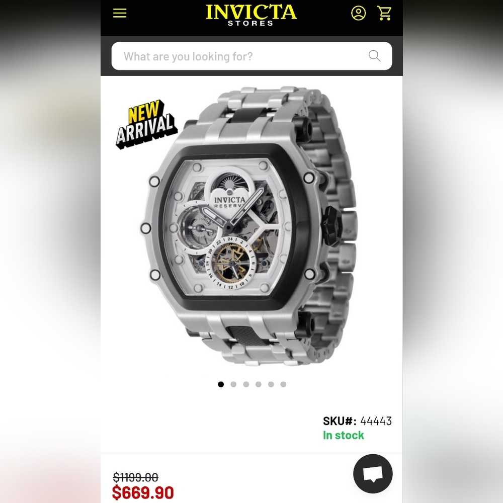Invicta Silver and Gold Men's Watch